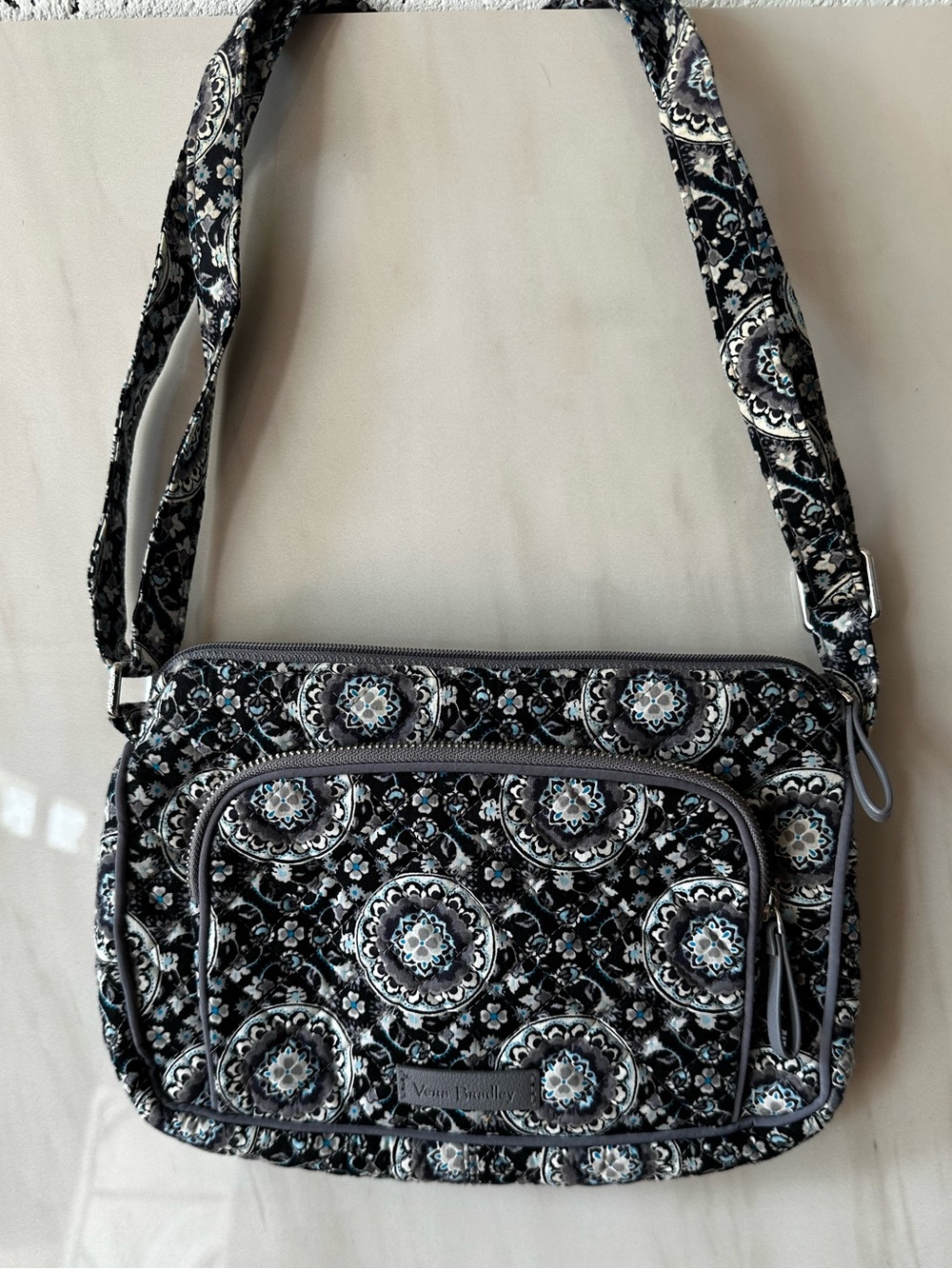 Vera Bradley Little Hipster Crossbody In Charcoal Medallion Print
